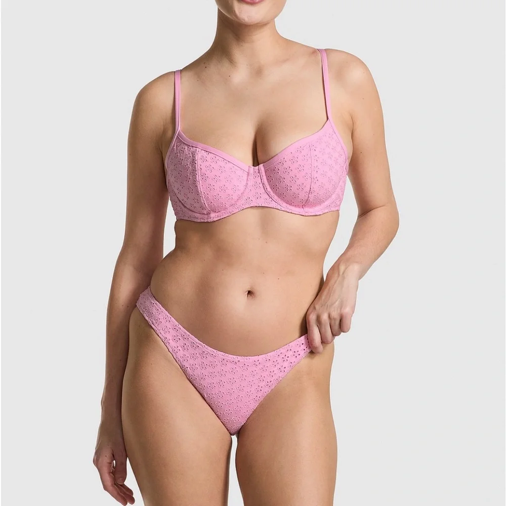 Frankie’s bikinis pink bikini set